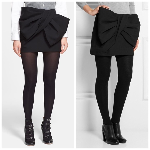 Marc by Marc Jacobs Black Giant Bow Mini Skirt - Picture 1 of 6